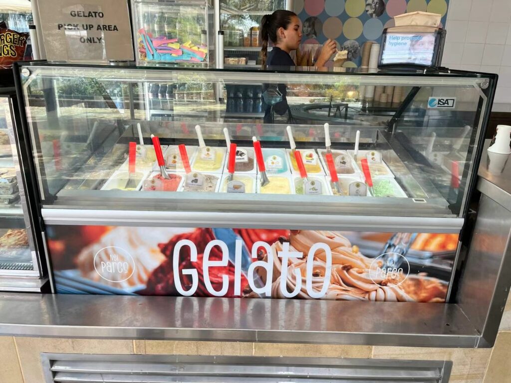 customer gelato shop
